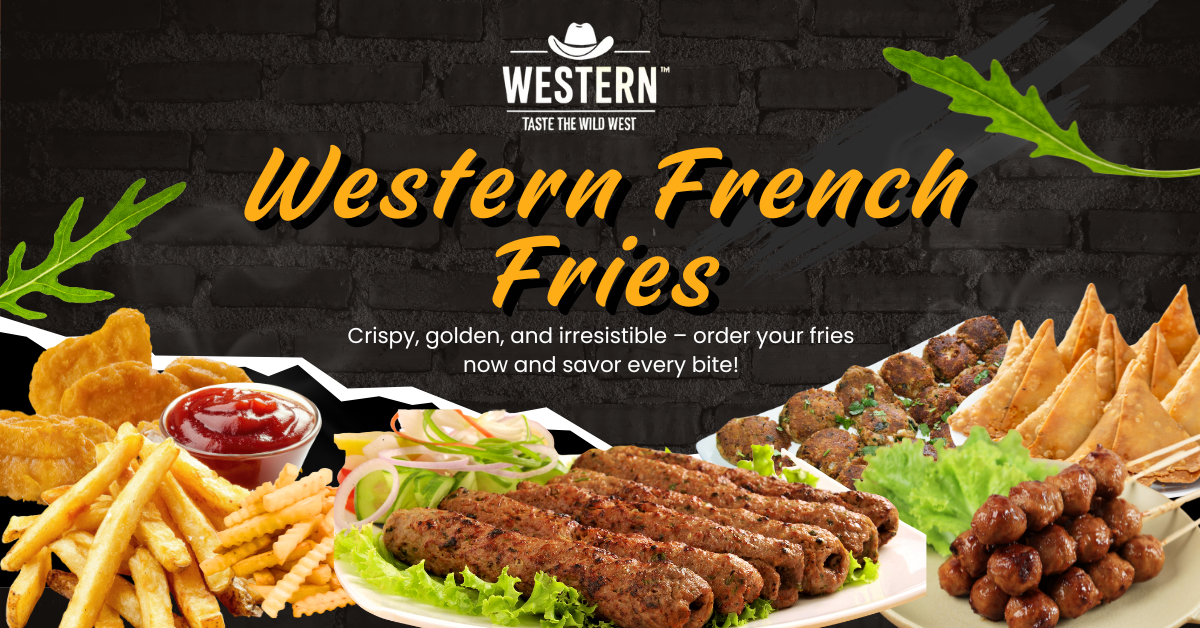 black and yellow modern food menu facebook ad